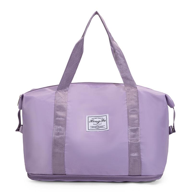 Expandable Large Capacity Travel Bag with Dry/Wet Separation, Portable Handheld Style for Fitness and Luggage Storage
