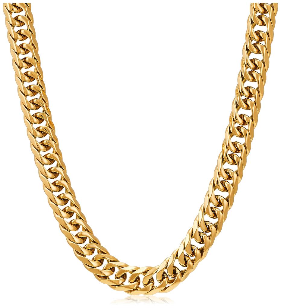 Kihei Chain Stainless Steel Necklace 50cm Yellow Comes with Exclusive BOX and Paper Bag GN0002601 [Police] & 9.5mm