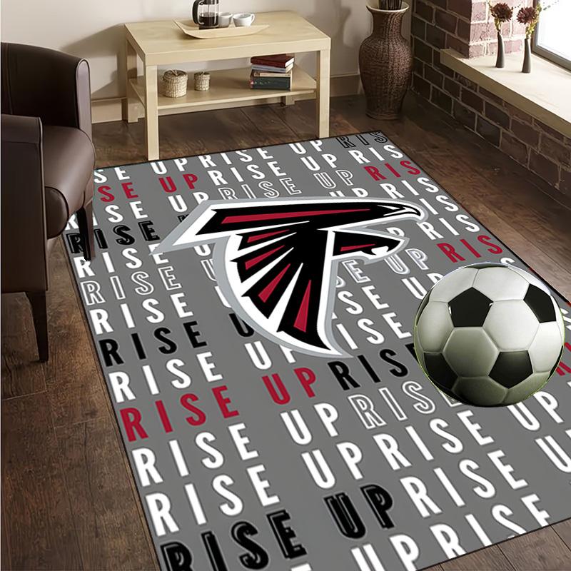 Atlanta-Falcons Rise Up Rug Office Carpet Non-Slip Mat, Chair Rug Floor Covering for Gaming, Bedroom, Living Room , Home Decor Christmas Gift