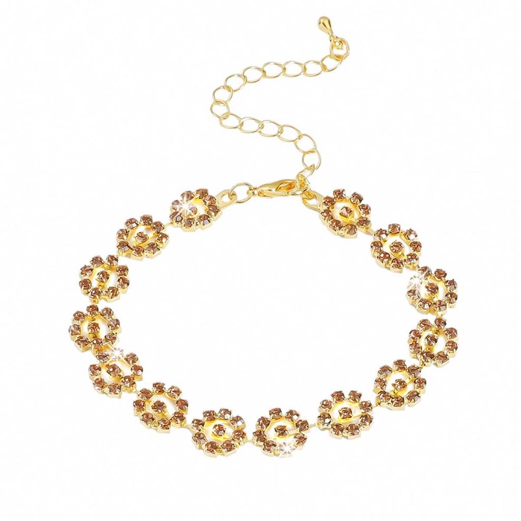 European & American Retro High-End Rhinestone Anklet for Women: Non-Fading, Niche Design, Light Luxury Foot Jewelry