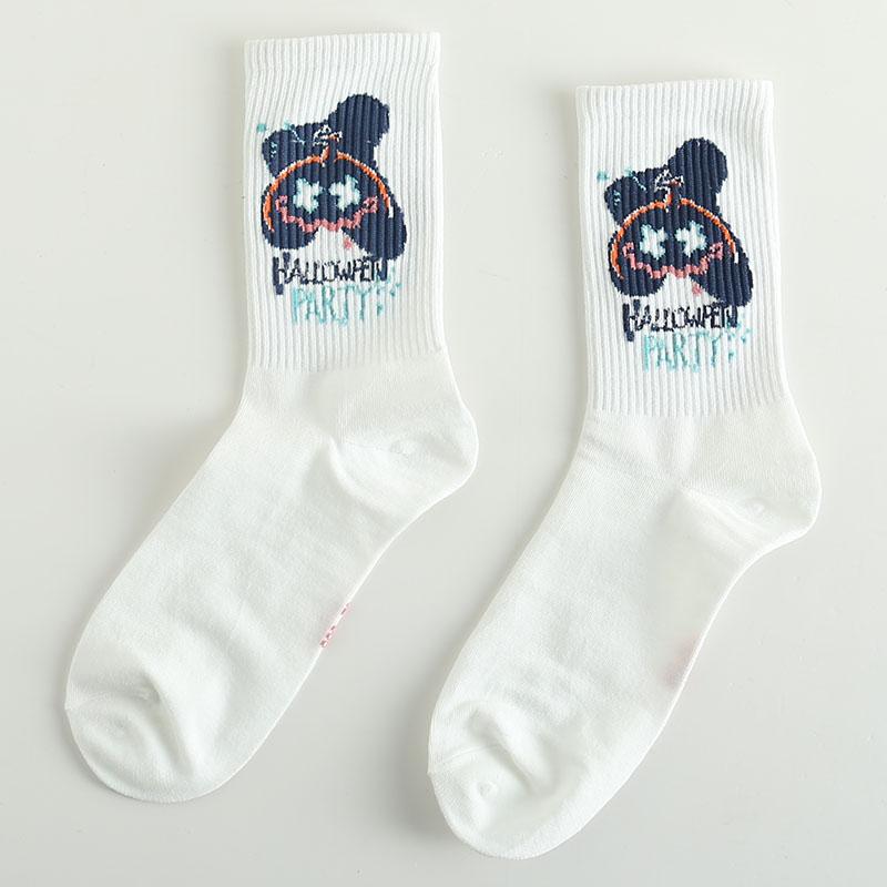 Roliga Herrstrumpor Glada Nya Mode Ins Stil Strumpor För Kvinnor Och Män Hip Hop Harajuku Tecknad Fotboll Bomullsstrumpor