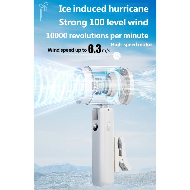 High Speed Rechargeable Fan Outdoor Portable Handheld Powerful Turbos Fan Outdoor Light Weight Coolers Enduring