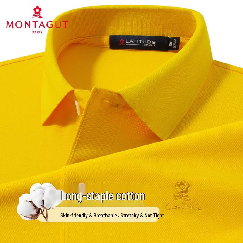 

MONTAGUT Men s Premium Cotton Stretch Ice-Cool Breathable Polo Shirt 58