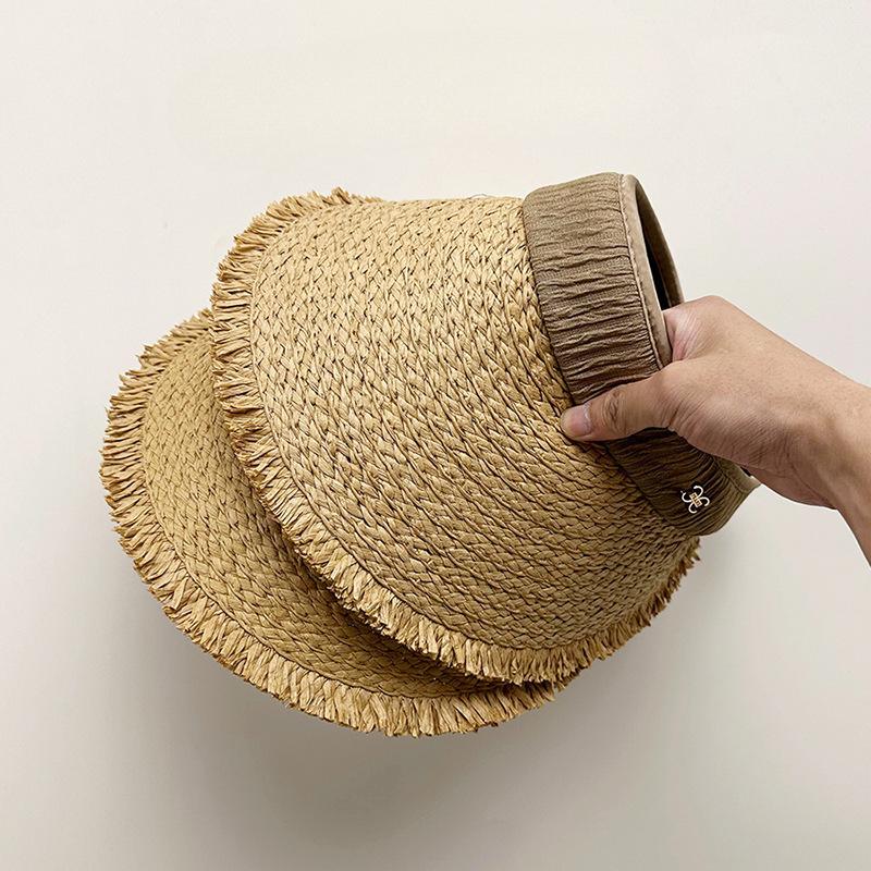 Spring and Summer Women's Fashionable Travel Sun Protection Hat Vacation Beach Sun Hat Without Sun Hat