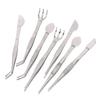 Mini Bonsai Tweezers 2-in-1 Gardening Rake Stainless Steel Root Rake  Loosen Soil
