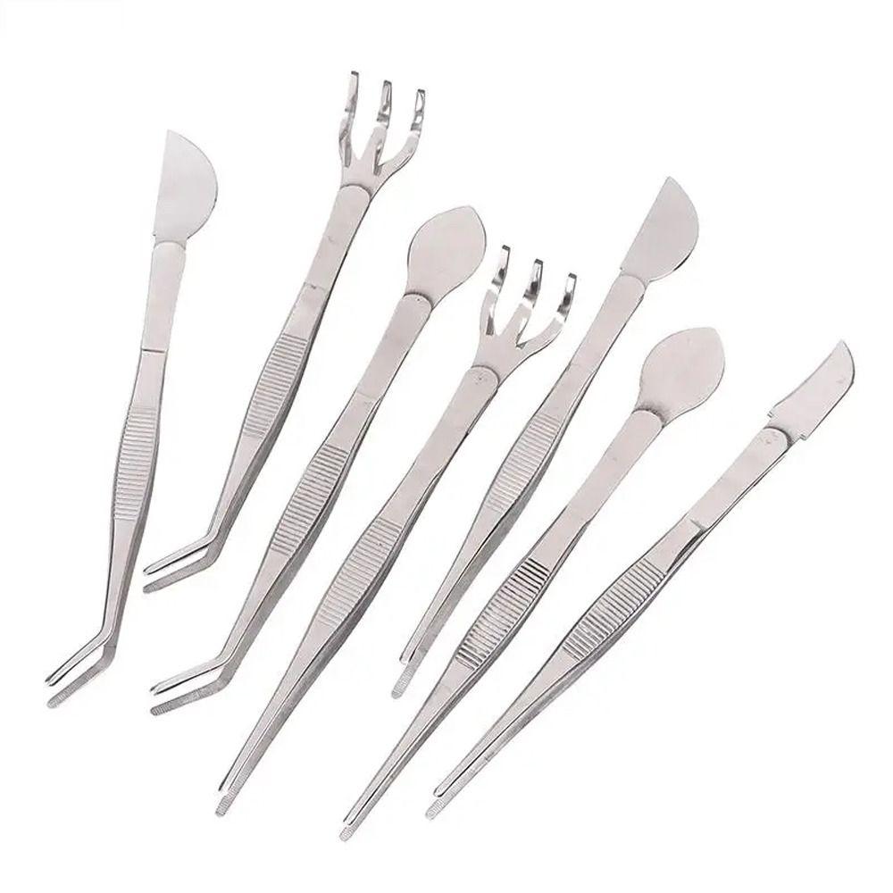 Mini Bonsai Tweezers 2-in-1 Gardening Rake Stainless Steel Root Rake  Loosen Soil