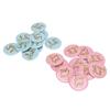 3packs Gender Reveal Button Pin Metal Material Blue Pink English Pattern Attractive Decorative