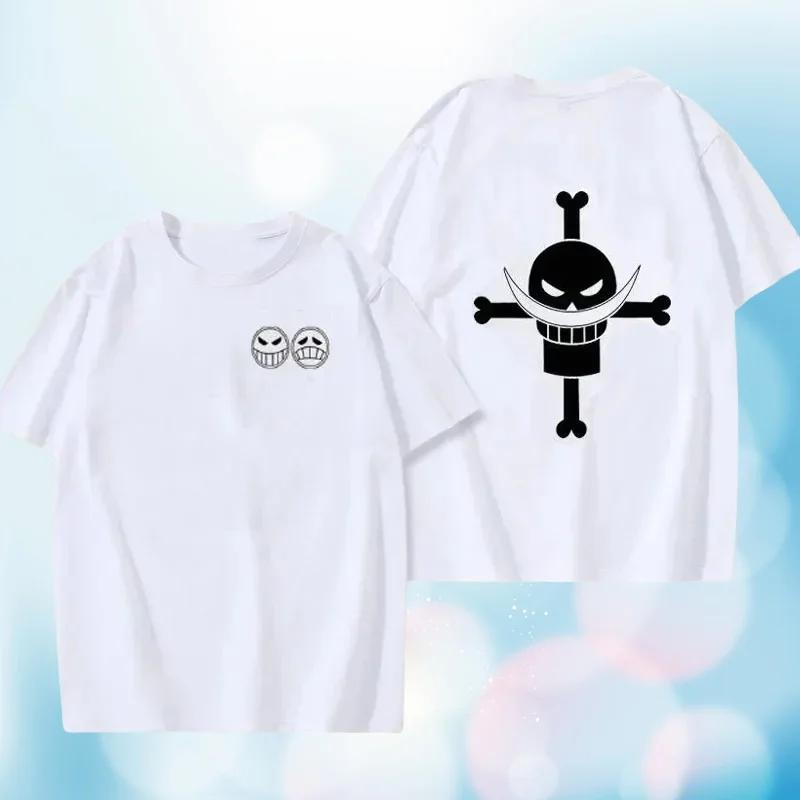 Plus Size Pirate Ace Edward Newgate Tshirt Men Women Cosplay TShirt Cotton Short Sleeve Tee Japanese Anime Harajuku Clothing