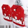 Santa Claus Chair Cover - Festive Non-Woven Table and Chair Decor for Home and Kitchen Christmas Display