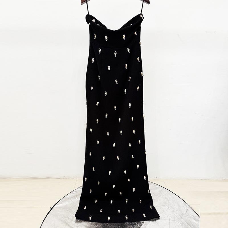 European & American Luxury Beaded Strapless Long Dress with Short Jacket, 2026 Early Spring Collection