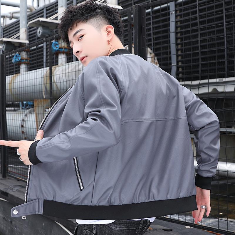 Autumn Leather Jacket Men's Middle-aged Large Size Motorcycle Jacket Youth Leather Jacket Men's Jacket Spring and Autumn Trend