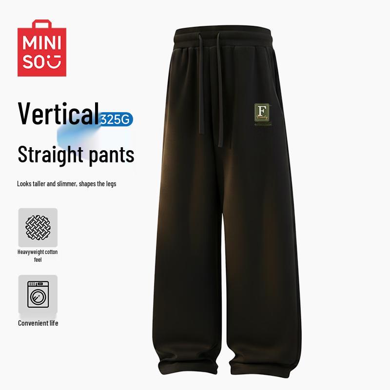 

MINISO Men s Loose Straight-Leg Casual Pants L