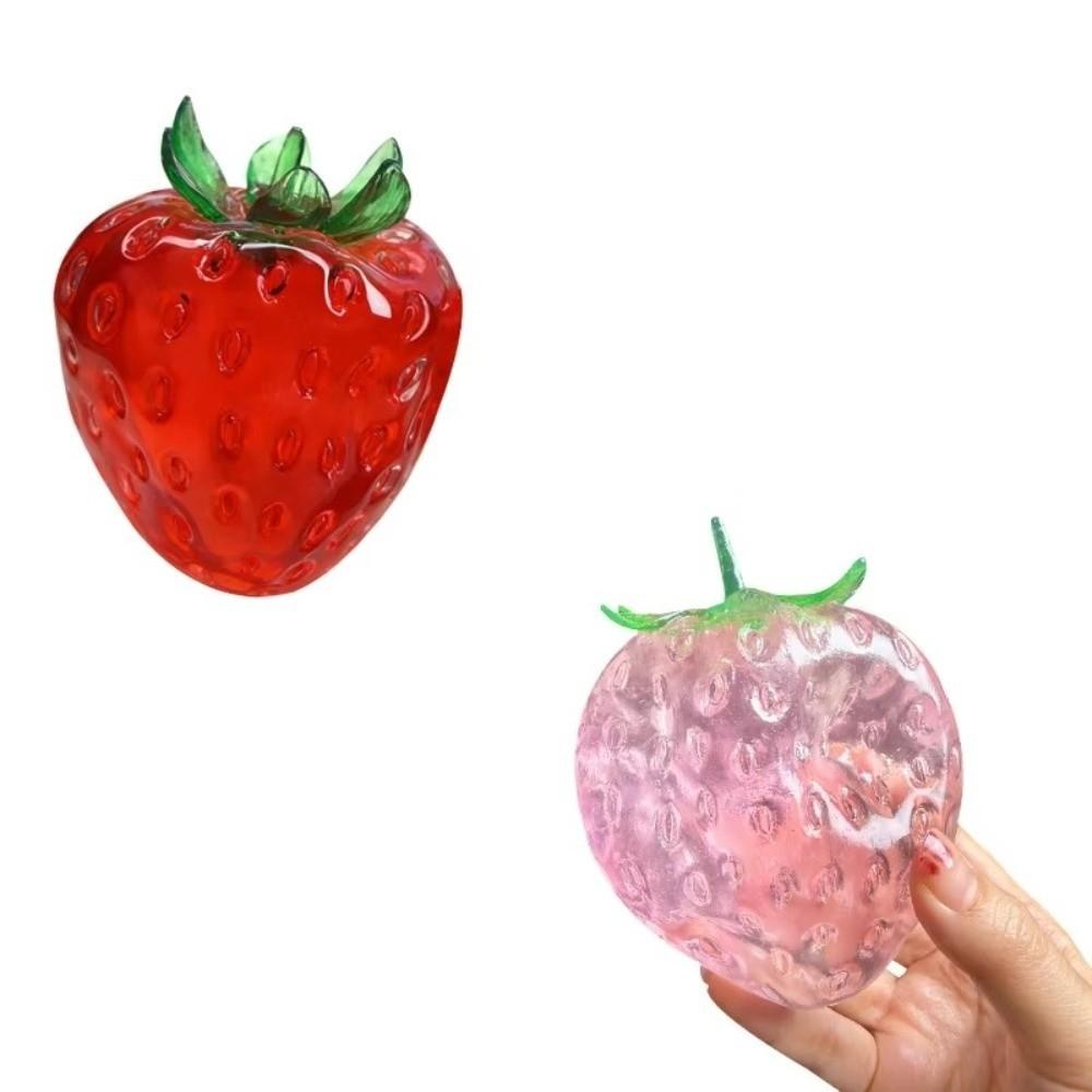 Erdbeerform Erdbeer Squishy Spielzeug TPR Erdbeer Fidget Spielzeug Erdbeer Quetschspielzeug Kinderspielzeug