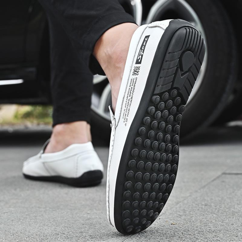 Loafers Läderskor för Män Golf Arbete Business Herrskor Spegel Lyxskodon Designer Skate Cricket Stilfull Casual Platt Sko