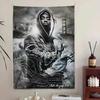 SShakur Rapper Album Tapestry Wall Art Bedroom Decor Backdrop Banner Ideal for Home Living Room Decoration