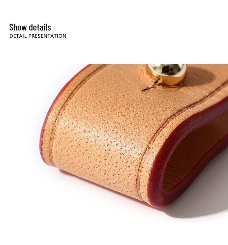 Presbyopia-Friendly D-67 Wear-Resistant Vegetable Tanned Leather Shoulder Strap with Buckle & Hardware Protection Ring.