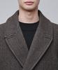 Musinsa Standard Manteco Herringbone Daddy Shoulder Double Long Coat [Brown]