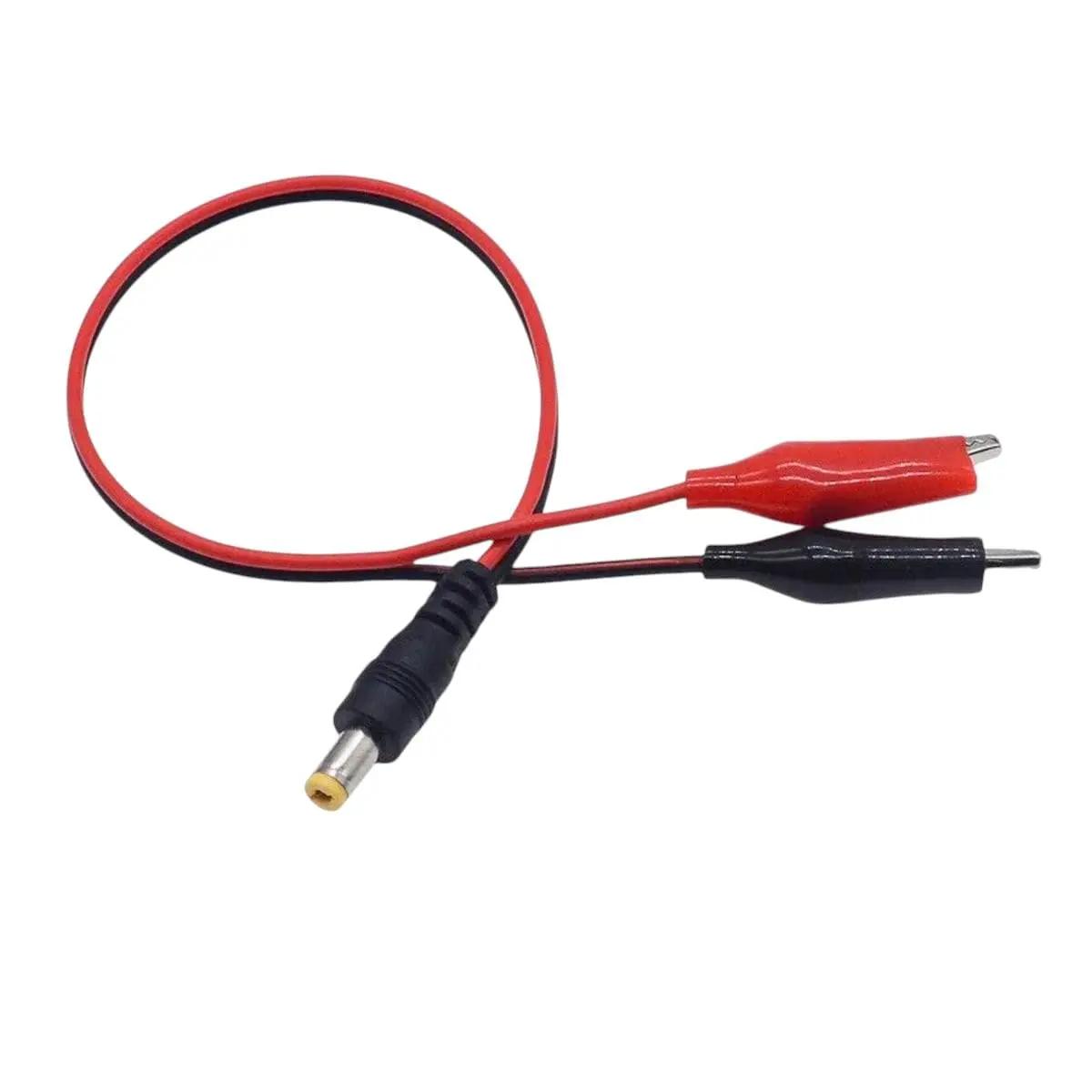 

1PC 2 Alligator clip to 1 Male or Female DC Power Plug Connector Adapter DC 5.5*2.1mm Clips Crocodile Test Leads