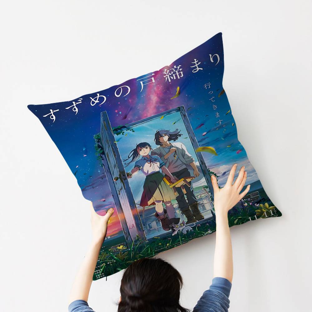 Японский Аниме Судзумэ Наволочки Домашнее Постельное Белье Декоративная Наволочка Свадебная Супер Мягкая Наволочка 30cmx30cm