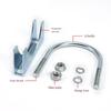 Diameter 70-77mm 3in Exhaust Pipe Clamp Wide Application Clear Thread Easy To Tall Precise Workmanship Quick To Start