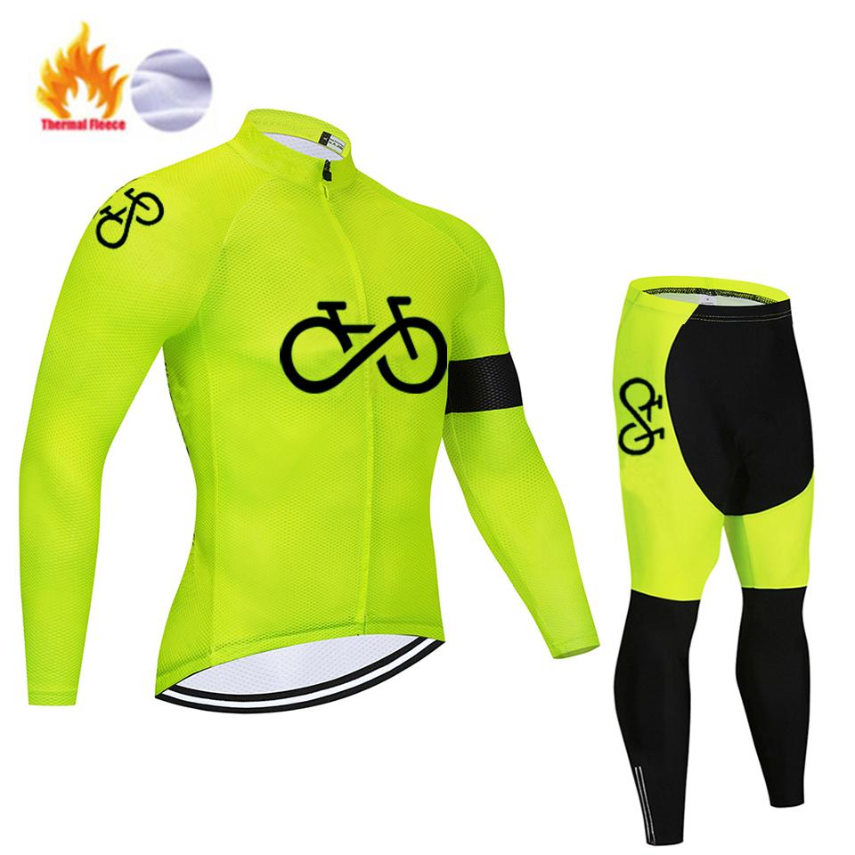 2026 Pro Winter Thermisch Fleece Fiets Jersey Sets Lange Mouw Fietskleding MTB Fietskleding Maillot Ropa Ciclismo Fietskleding