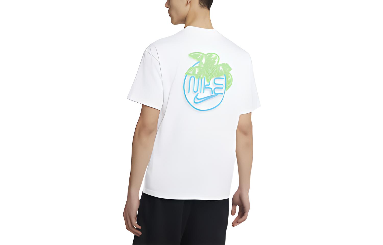 

Nike T Shirts Men s White Crew Neck Moderate Straight Fit DB5951-100 XXL