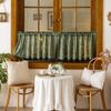 Pastoral Style Tulle Kitchen Curtain Sheer Voile Window Drapes Room Partition Curtain  Living Room