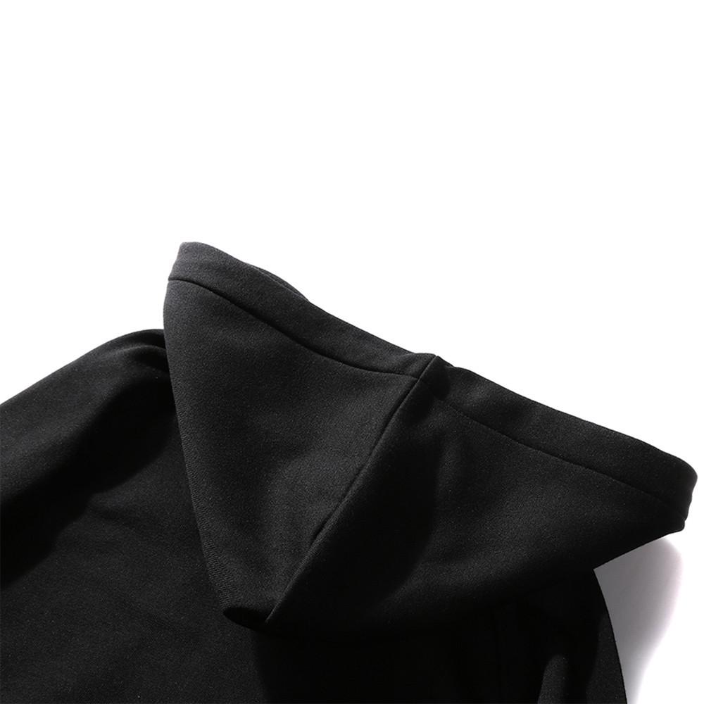 Men's  Casual Solid Hip  Loose Fit Fleece Long Sleeve Hoodie Top Blouse