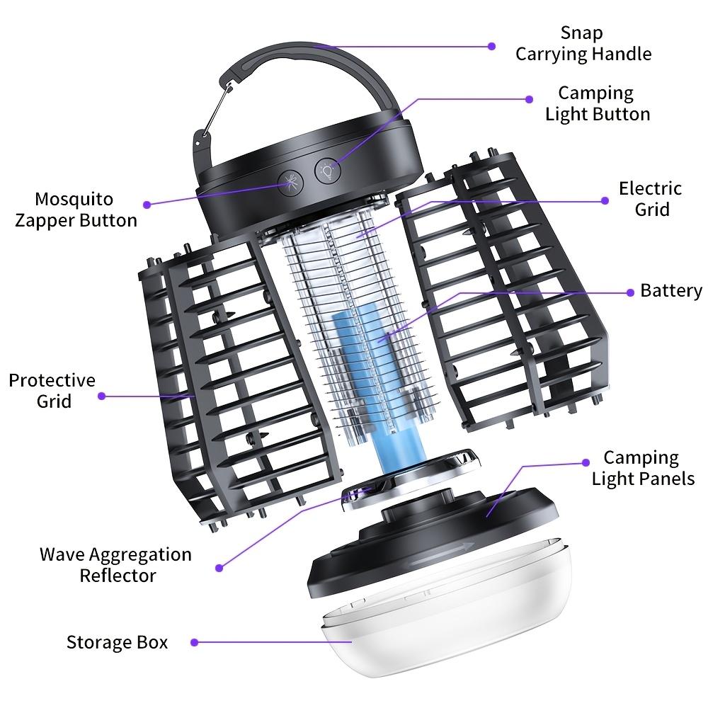 UV Mosquito Lamp, Electric Mosquito Killer Insect Trap 2000V, Powerful Mosquito Repellent Exterminator Bug Zapper for Indoors Outdoors Garden Bedroom