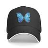 Blue Butterfly Baseball Caps Fashion Casquette for Unisex Women Adjustable Casual Trucker Hats for Sports Outdoor Activities