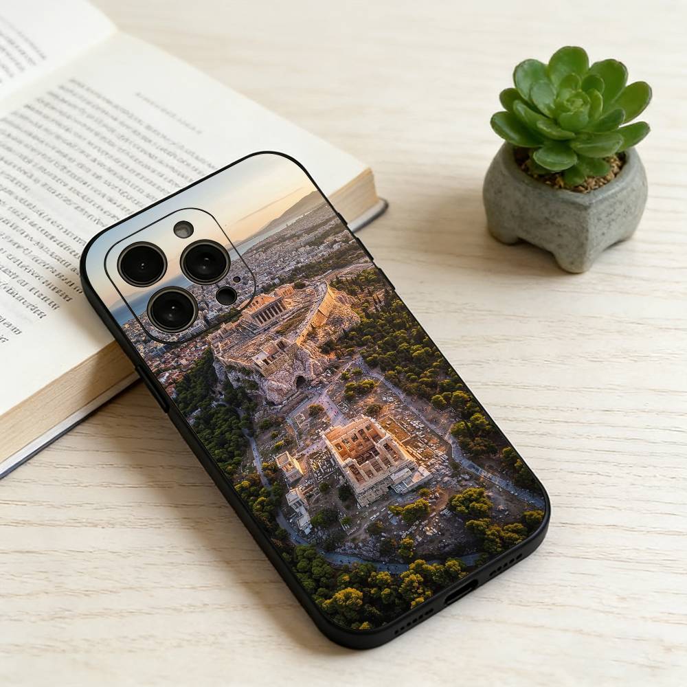 Acropolis of Athens Phone Case Silicone Soft For IPhone 17 16 15 14 13 12 11 X XR Plus Pro Max Plus