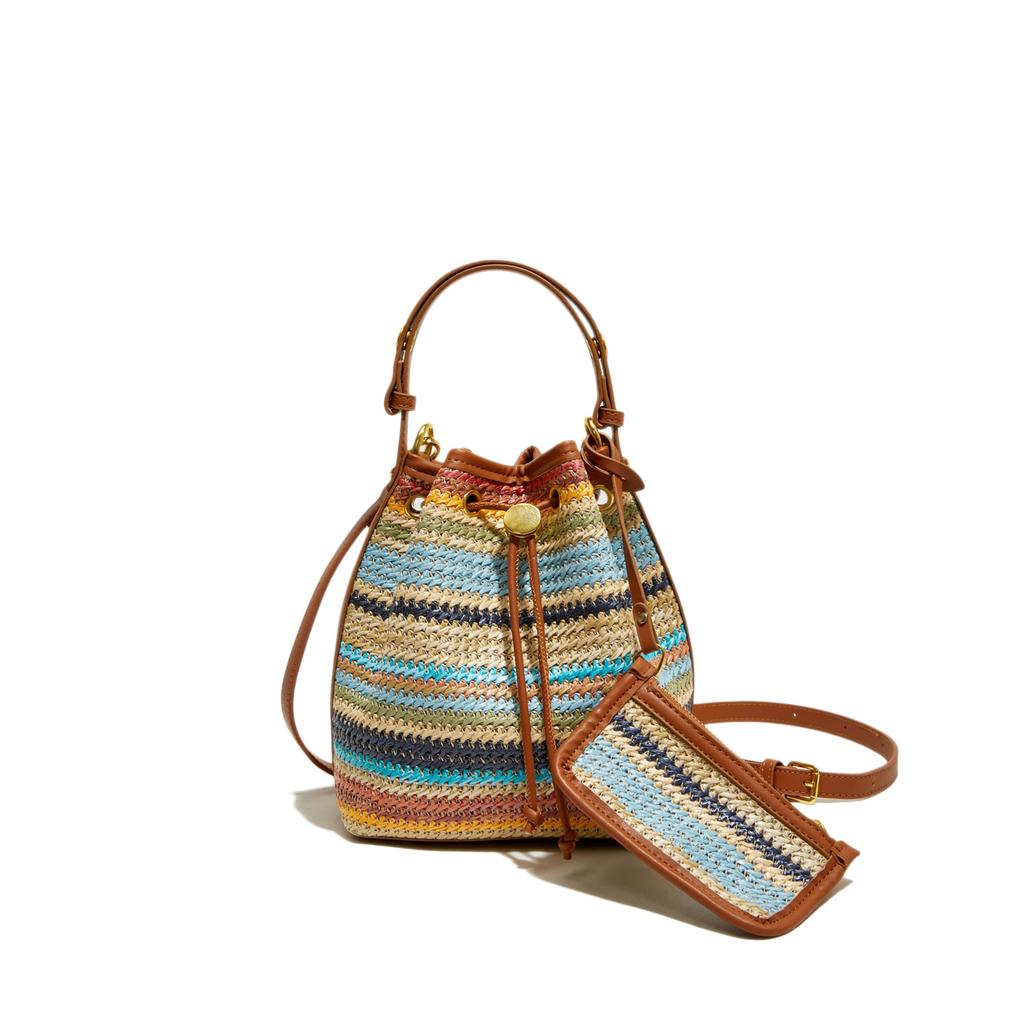 Summer Niche Woven Bag Women's New Fashion Hand-woven Straw Bag Versatile Shoulder Messenger Bag