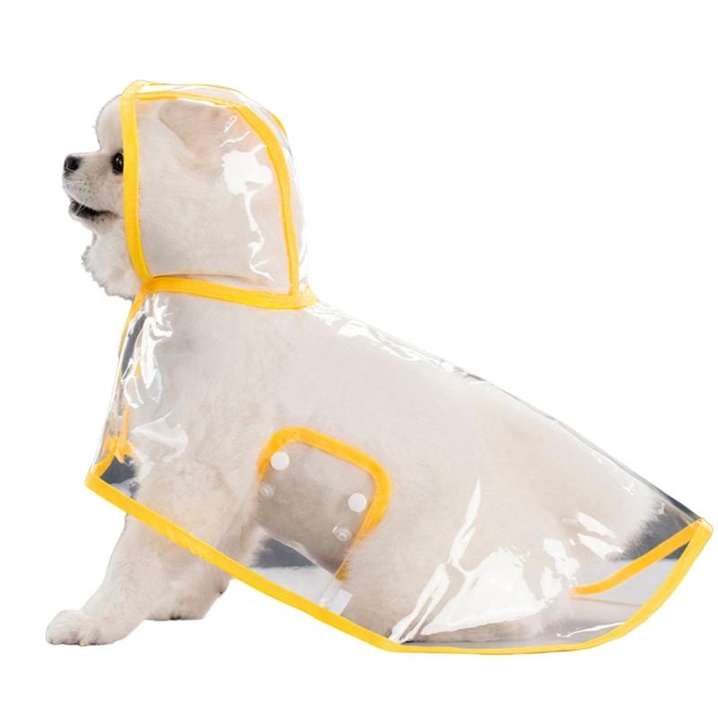 

Dog Raincoats Rain Gear For Dog with Hooded for Outdoor Lightweight M жёлтый