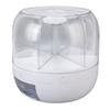 Rotatable Grains Storage Box Transparent 6 Compartment PP Rice Dispenser for Kitchen Shop 13.2lb