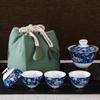 Portable Drawstring Tea Set Storage Bag