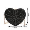 Yogodlns Fashion Spider Web Heart Shaped Shoulder Bag Women Chain Crossbody Bag Korean Personalized Mini Women's Handbag Lipstick Purse