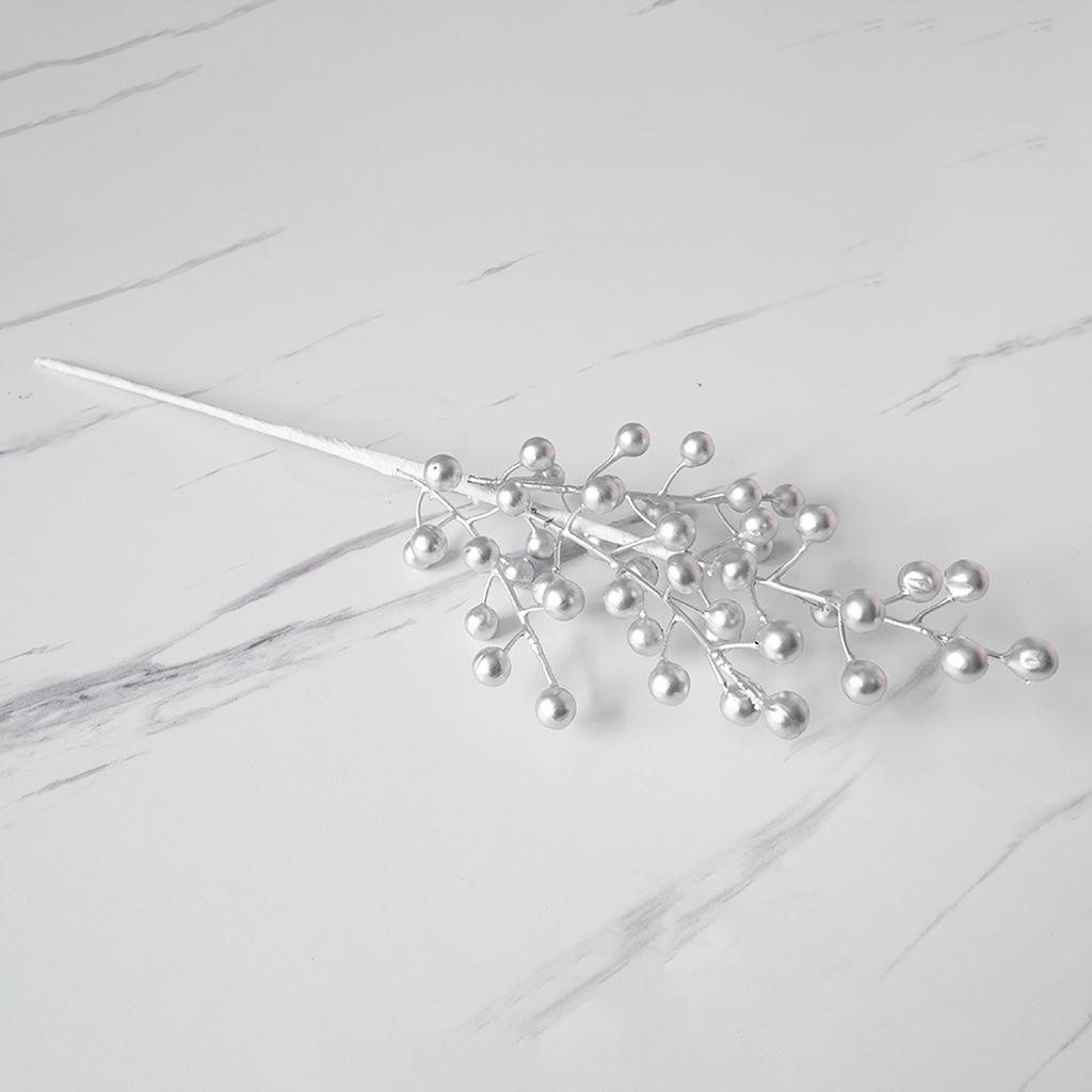 Branche de Baies Artificielles Longueur 50cm Cueillette de Baies Faux Bourgogne Multifonctionnelle pour Maison Mariage Fête
