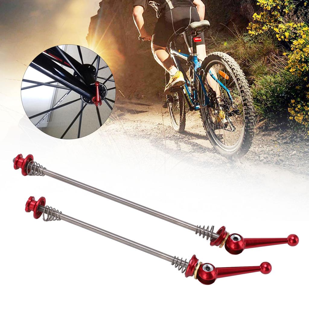 1 Pair   Hub Quick Release Poles Bike Front Rear   Alloy Axle Skewer Lever