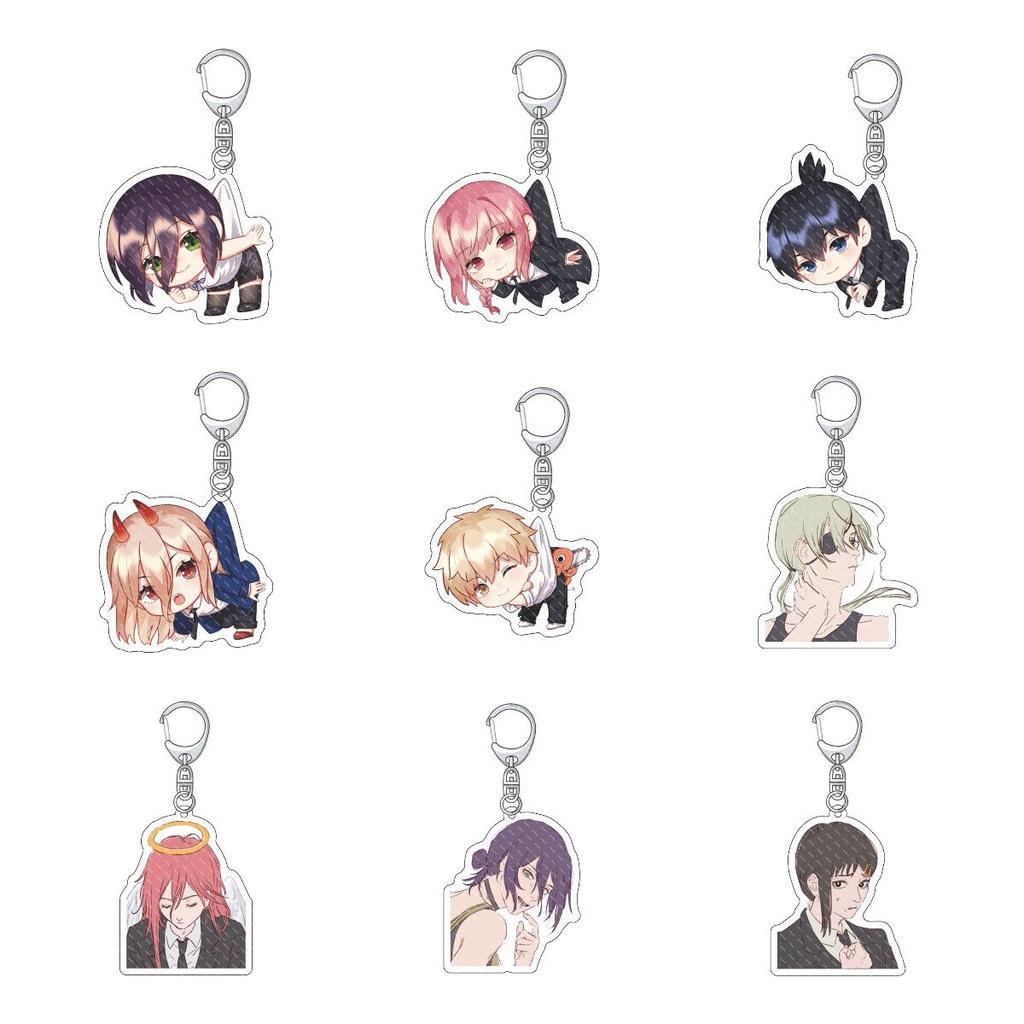 Cartoon Character Chainsaw Man Keychain A Must-have For Anime Lovers.