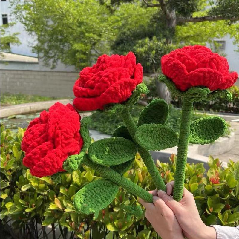 Extra Stor Handvirkad Ros Isbar Bukett - Perfekt för Mamma på Lärardagen eller Mors Dag