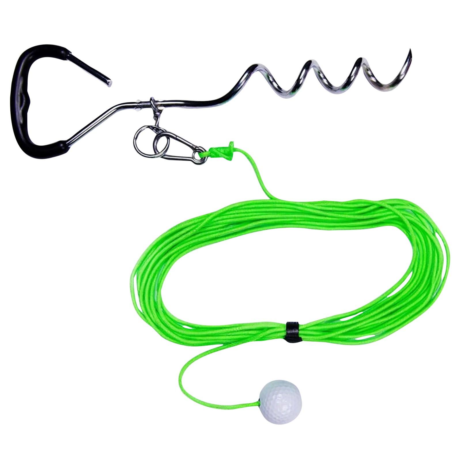 

Инструменты для тренировки гольфа для драйвера и айронов, вспомогательные средства для тренировки свинга, веревочный инструмент для гольфа с настоящими мячами для начинающих One Size