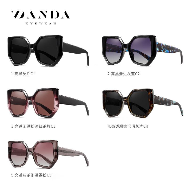 New personalized polarized sunglasses trendy thin face plate sunglasses full frame high-end glasses