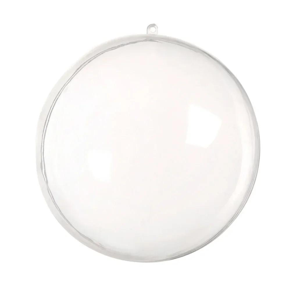 1 szt. Przezroczysty plastikowy akrylowy rzemieślniczy bombka na choinkę ozdoba DIY ozdoba pudełko na prezent świąteczny kula