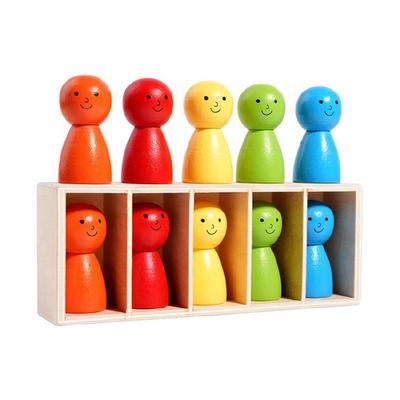 Interactive Wooden Color Matching Game For Children Brain Development Learning Toy Safe Non Toxic Material Cognitive Skill Building