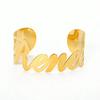 Duoying Gold Silver Plated Exaggerate Woman Man Punk Name Bracelet Trendy Personalized Name Cuff Bangle