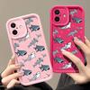 For iPhone 16 16E 15 Pro Max 14 Pro 13 12 11 Case Cartoon Shark Pattern Anti-Fall Matte TPU Lens Protection Shockproof Soft Phone Cover