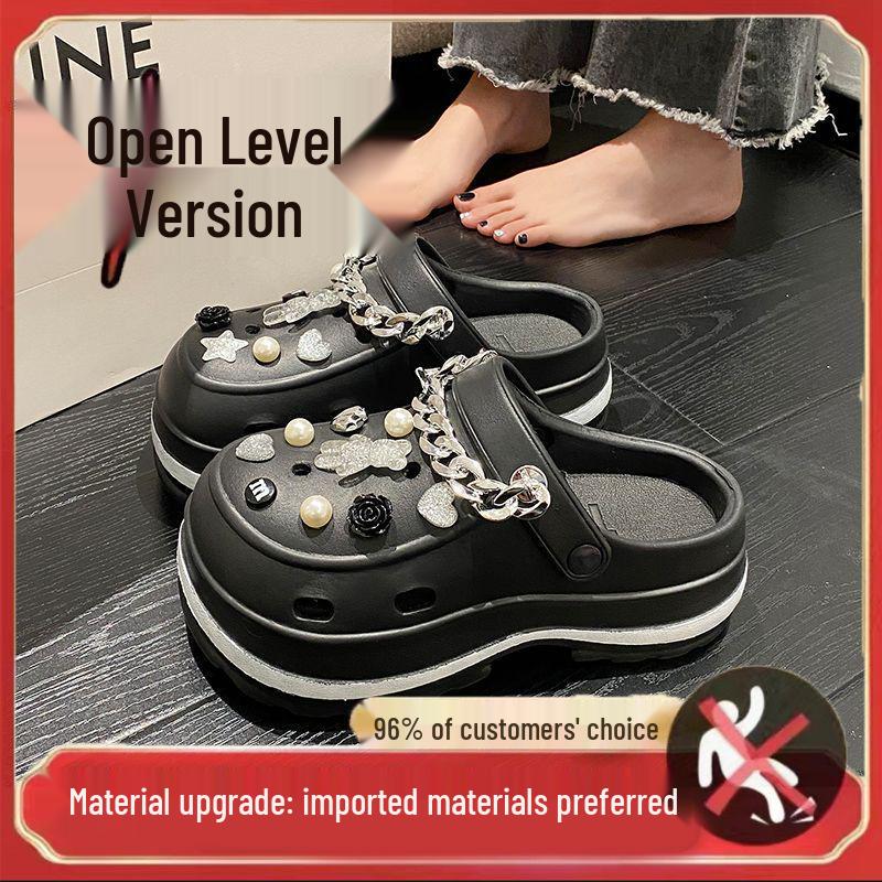 

Очаровательные летние пляжные сандалии на толстой подошве с нескользящим покрытием в стиле Soft Girl 2024 для женщин Size 36/37 (approx. 22cm)