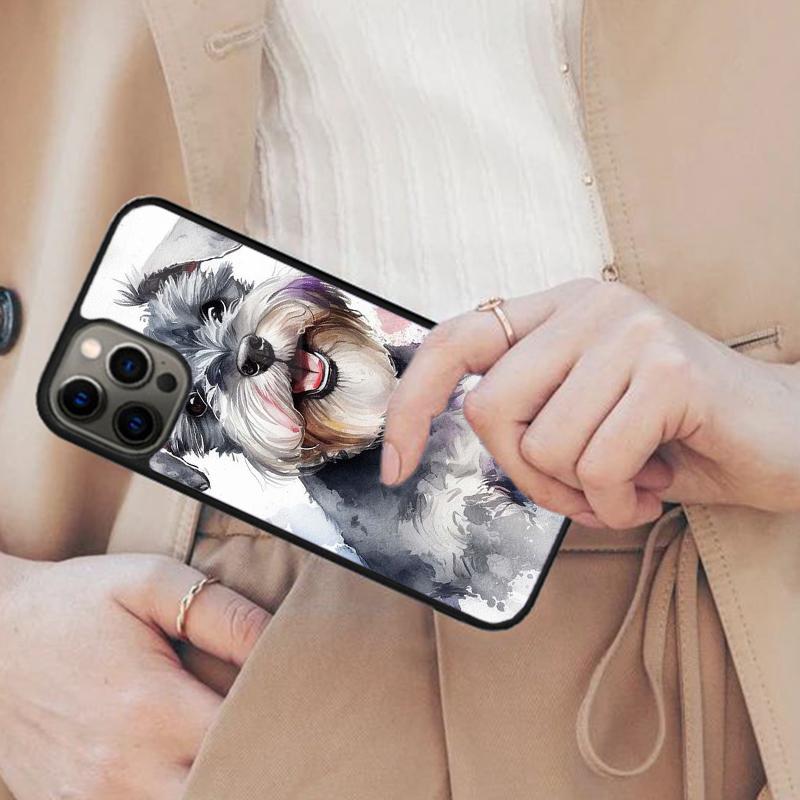 Cartoon Schnauzer Dog Magnetic Phone Case For APPLE iPhone 17 Air 16 14 13 12 Pro Max 15 Plus Wireless Charge With MagSafe Cover