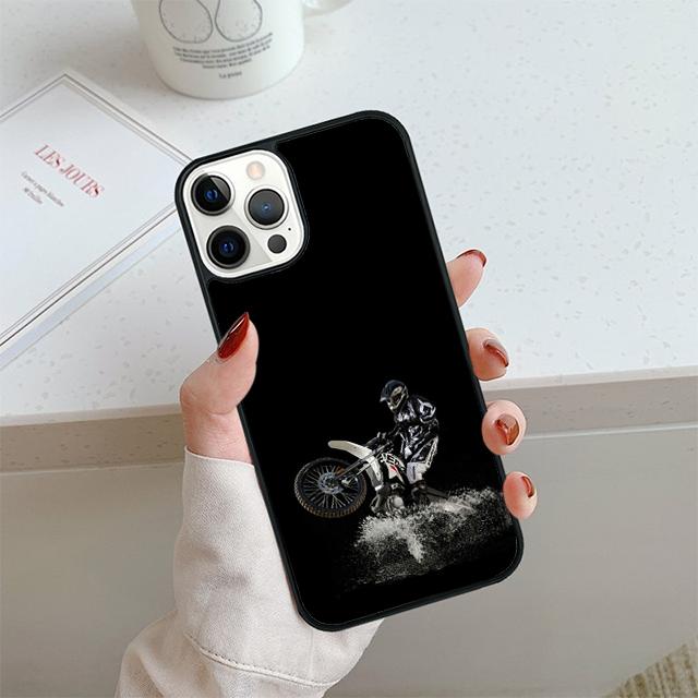 Moto Cross Motorcycle Sports Phone Case For iPhone 17 Air 13 12 Cover For Apple 14 15 16 Pro Max Plus