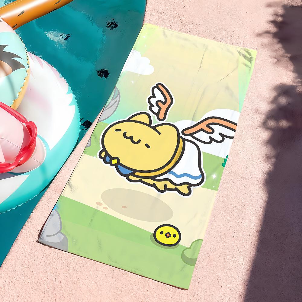 Cute B-Bugcat-Capoo Cartoon Beach Towel For Beaches Yoga Studios Gyms Hot Springs Swimming Pools And Picnics